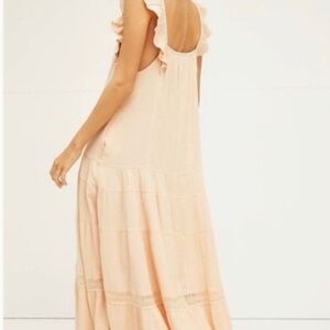 Elegant Peach Maxi Dress